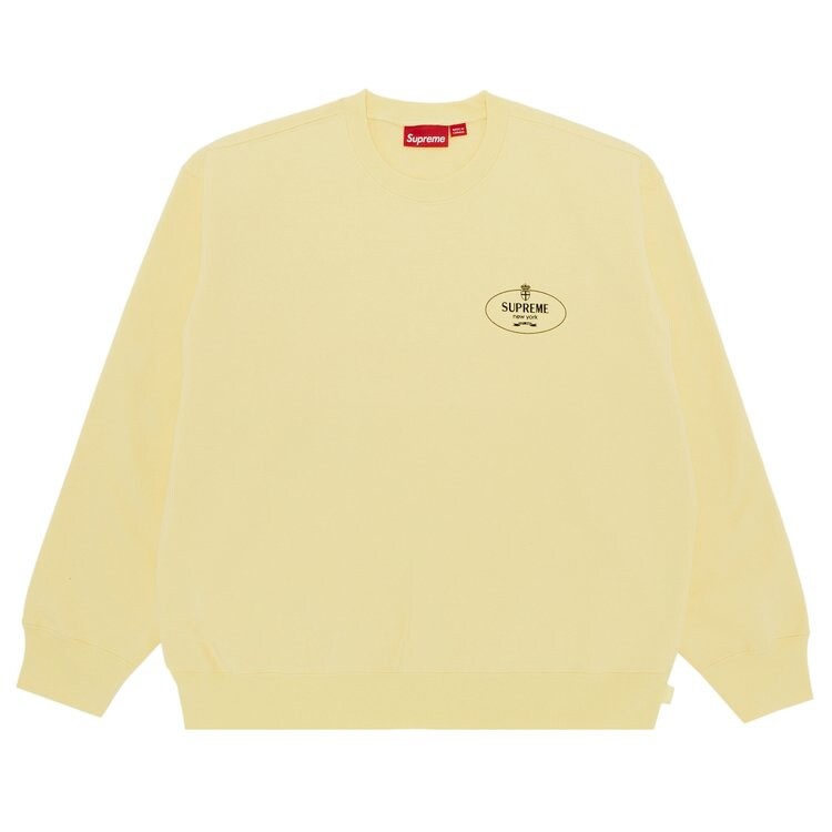 

Толстовка Supreme Crest Crewneck, цвет Light Yellow