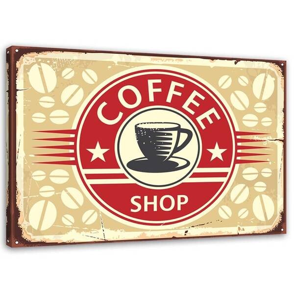 

Фрески Feeby Retro Vintage Kaffee Schild, красный