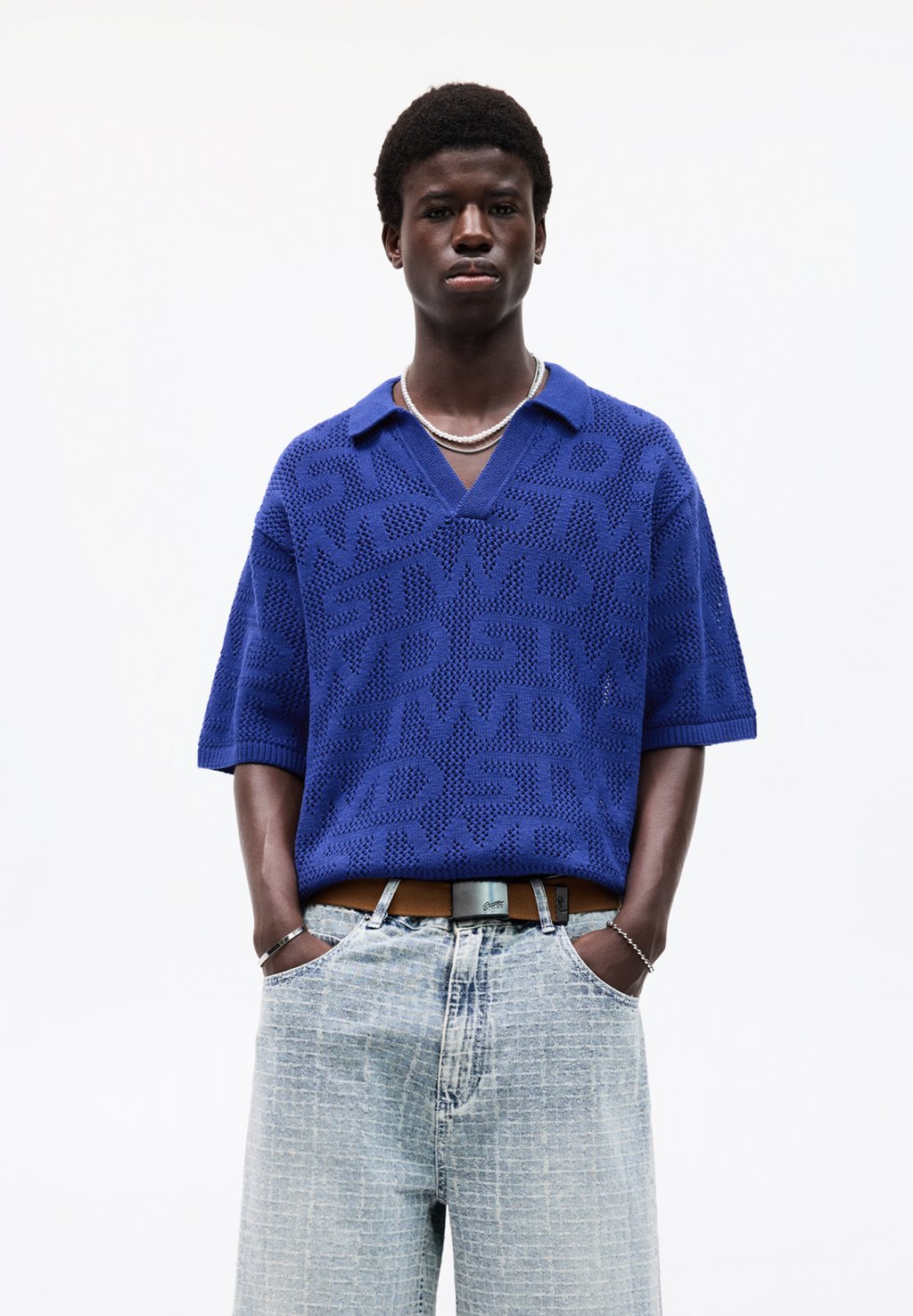 

Рубашка поло STWD PULL&BEAR, синий