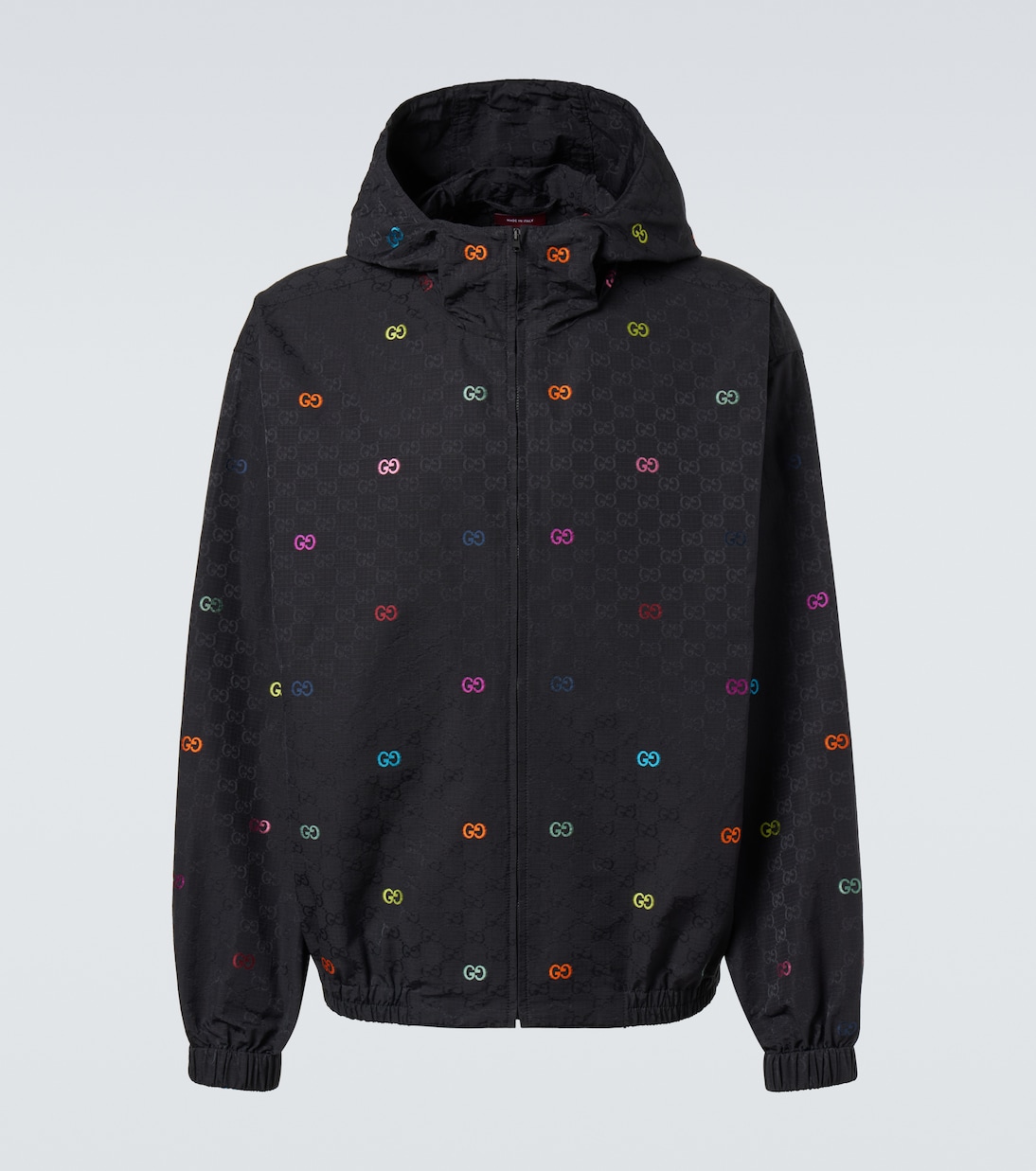 

GG куртка с молнией из ткани рипстоп с фигурным кроем Gucci, Black/Mc, Черный, GG куртка с молнией из ткани рипстоп с фигурным кроем Gucci, Black/Mc