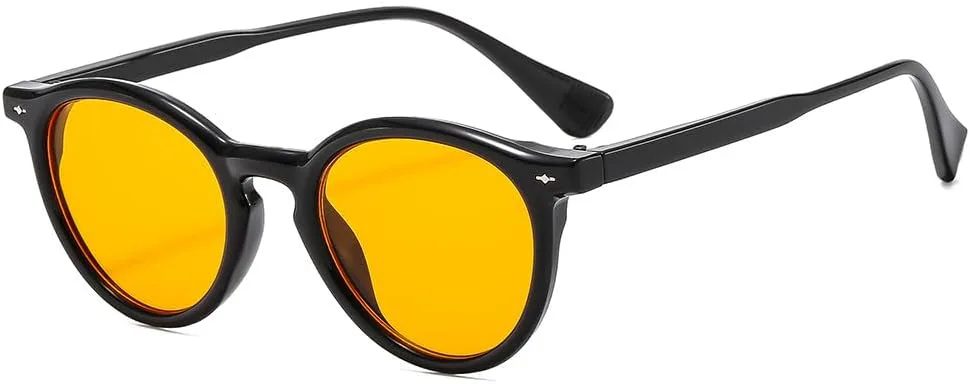 

Солнцезащитные очки для мужчин и женщин - защита UV400 - круглая овальная оправа, цветные линзы, для занятий спортом на открытом воздухе и вождения QWBSER, 2