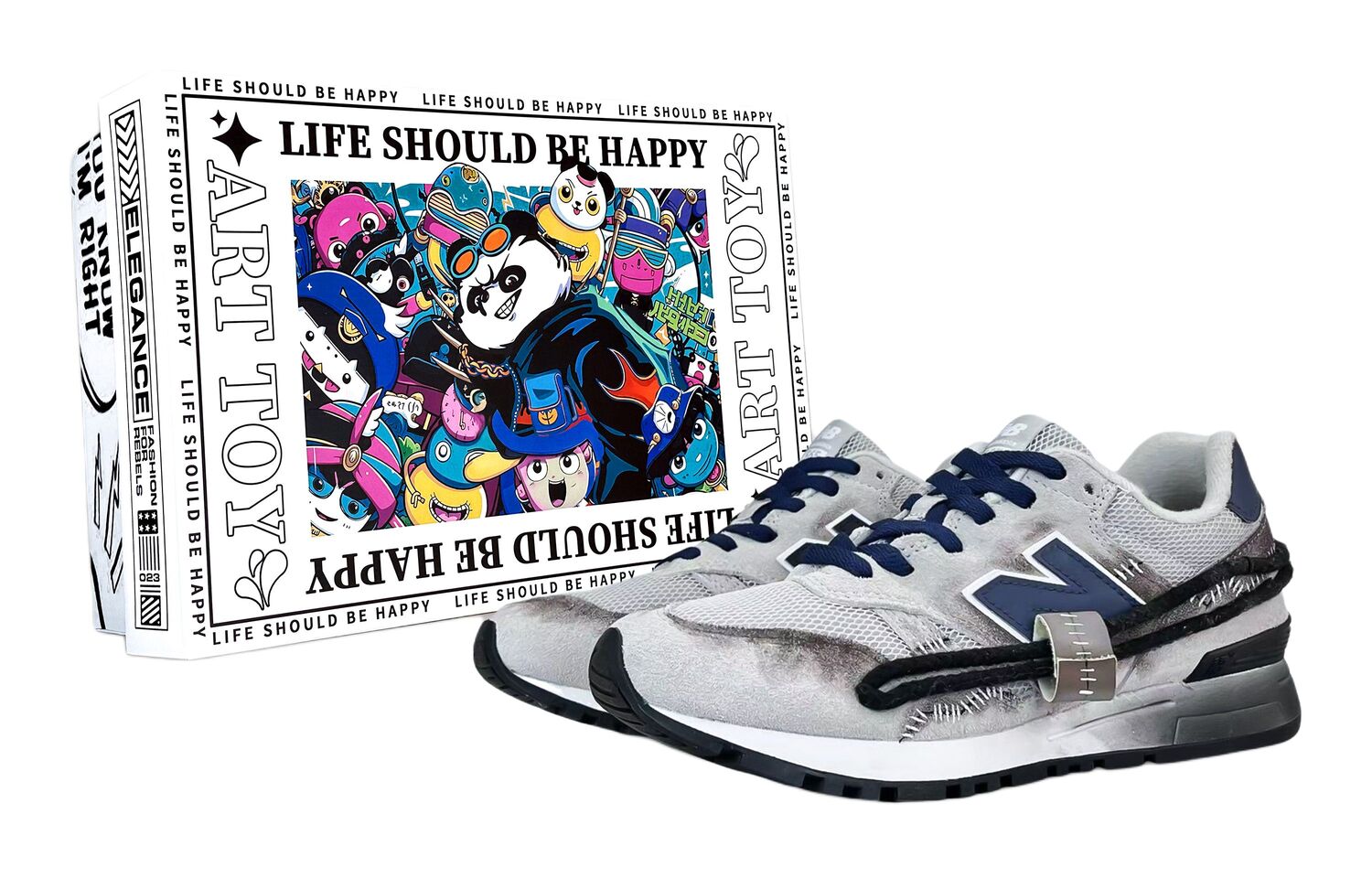 

New Balance Кроссовки для бега NB 565 устойчивые к истиранию дышащие unisex серый белый черный D Width