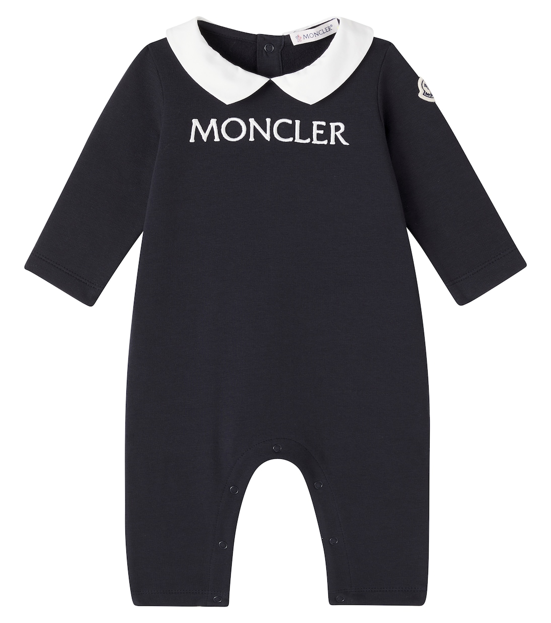 

Детский комбинезон из флиса с логотипом Baby Moncler Enfant, темно-синий