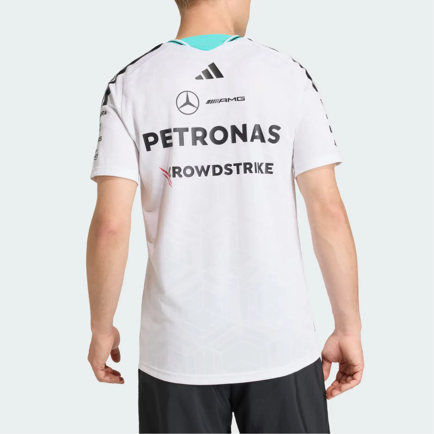 Футболка Mercedes AMG Petronas Formula 1 Team, быстросохнущая Adidas, белый — фото 4