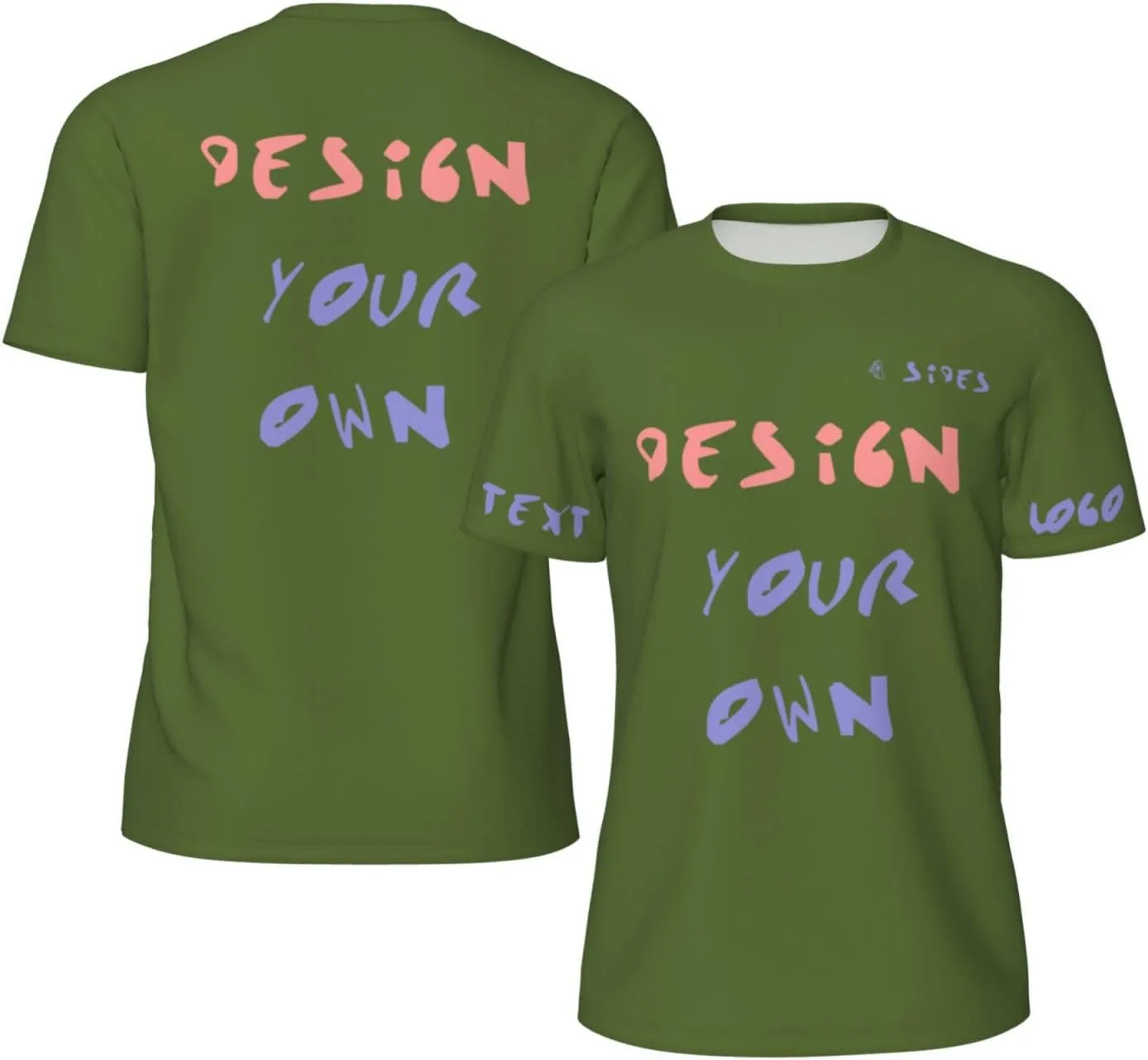 

Футболка Custom с принтом на 4 сторонах