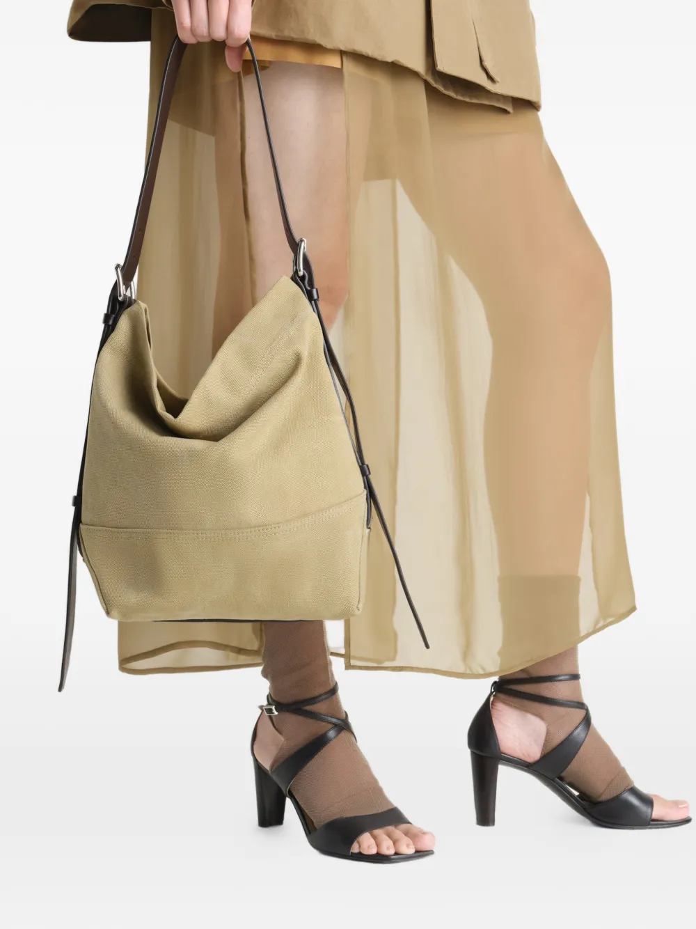 

Маленькая сумка-тоут с ремешком Lemaire, нейтральный