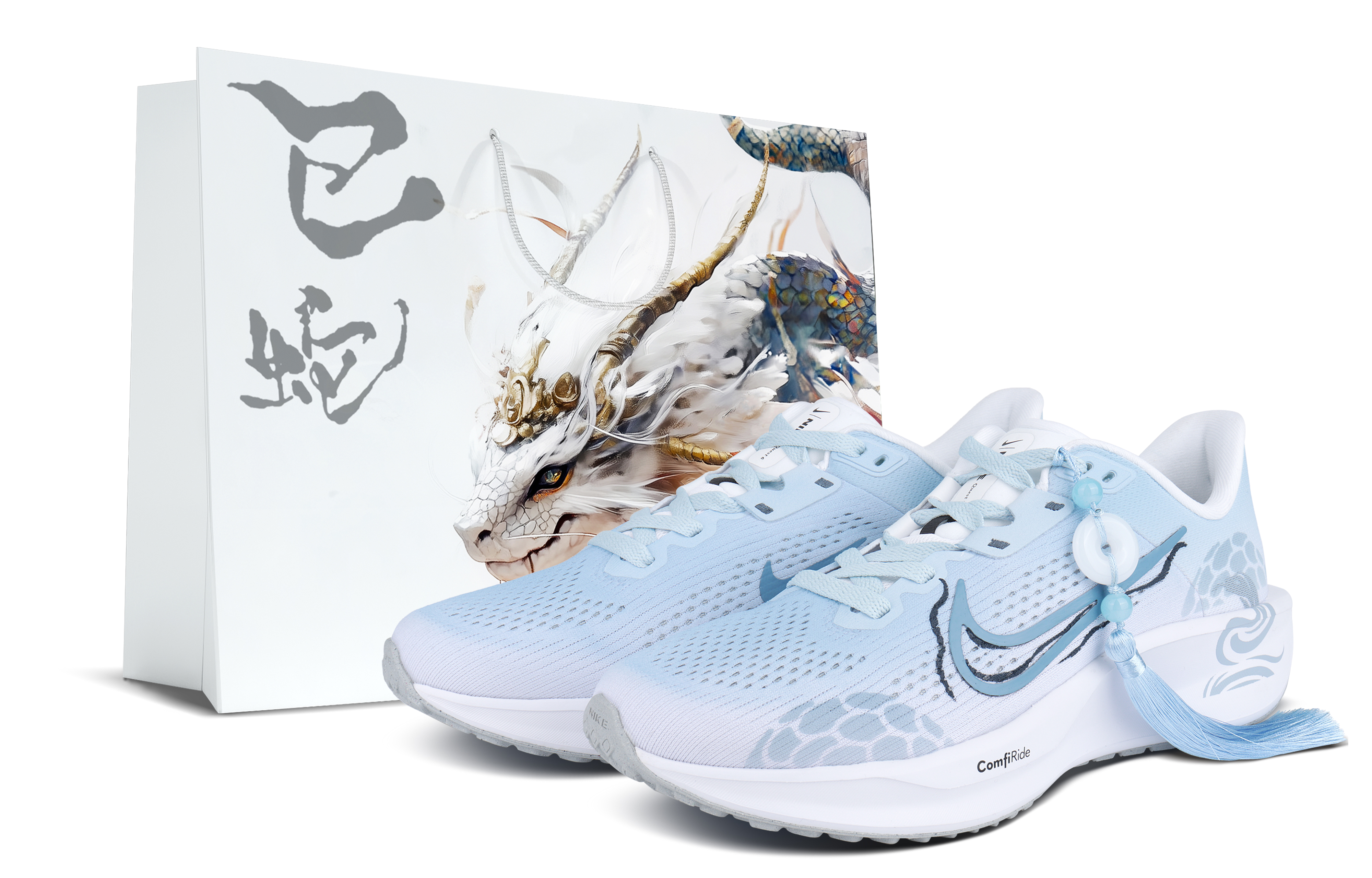 

Nike Кроссовки Quest 6 с амортизацией и воздухопроницаемостью, низкие, мужские, сине-белые
