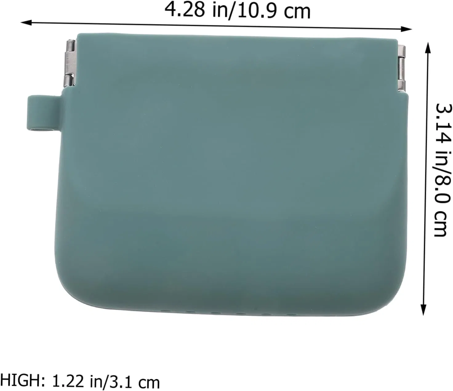 Косметичка из силикона Angoily, зеленый, 10.9x8x3.1 см — фото 2