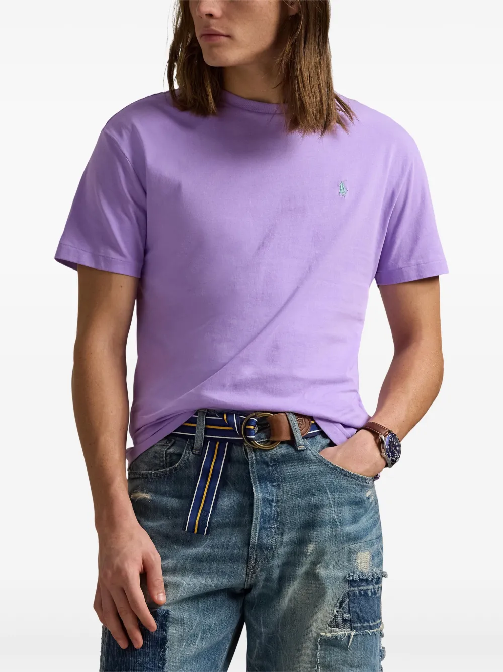 Футболка с логотипом Polo Pony POLO RALPH LAUREN, фиолетовый — фото 3