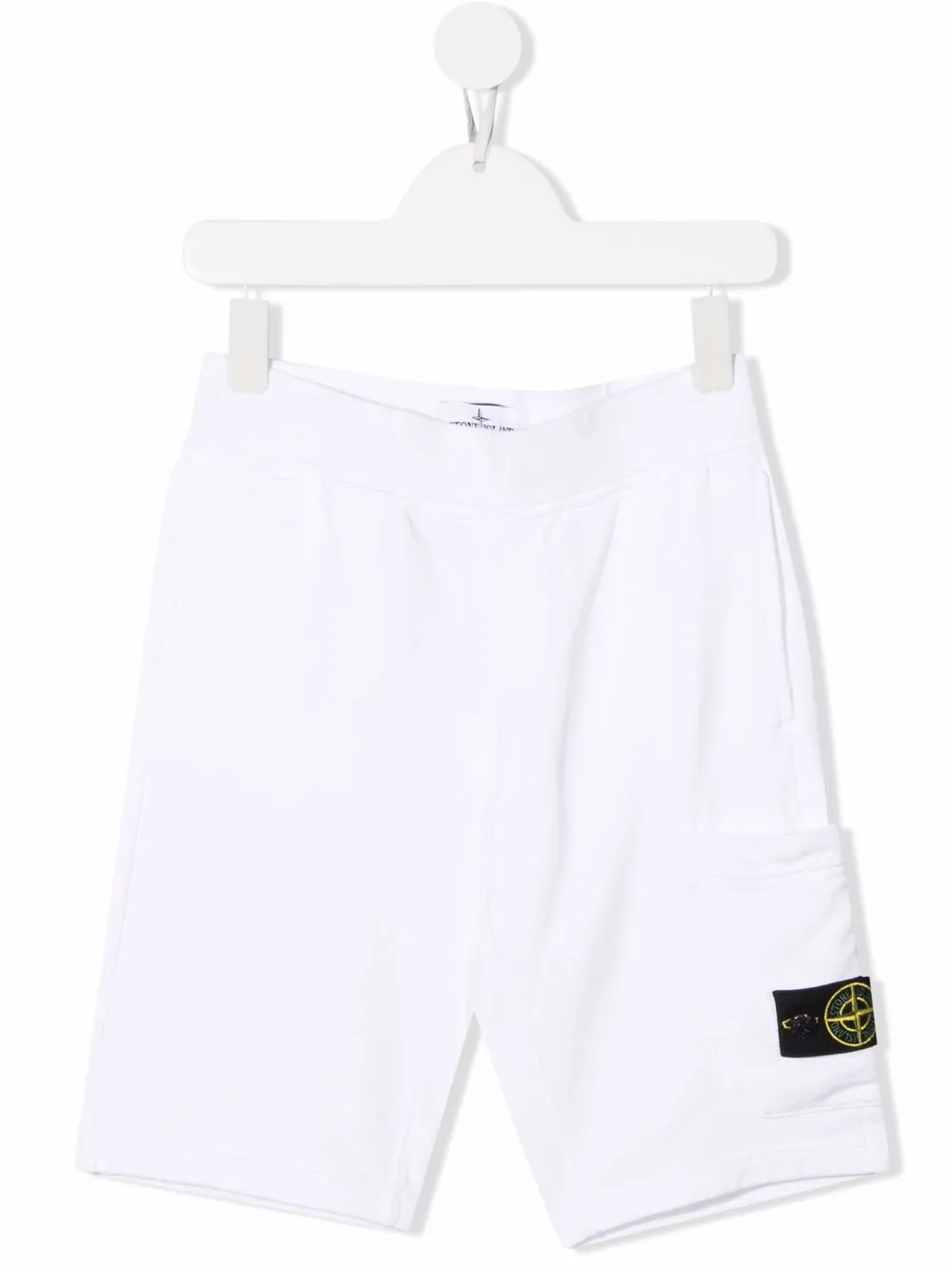 

Шорты с нашивкой-логотипом Stone Island Junior, белый
