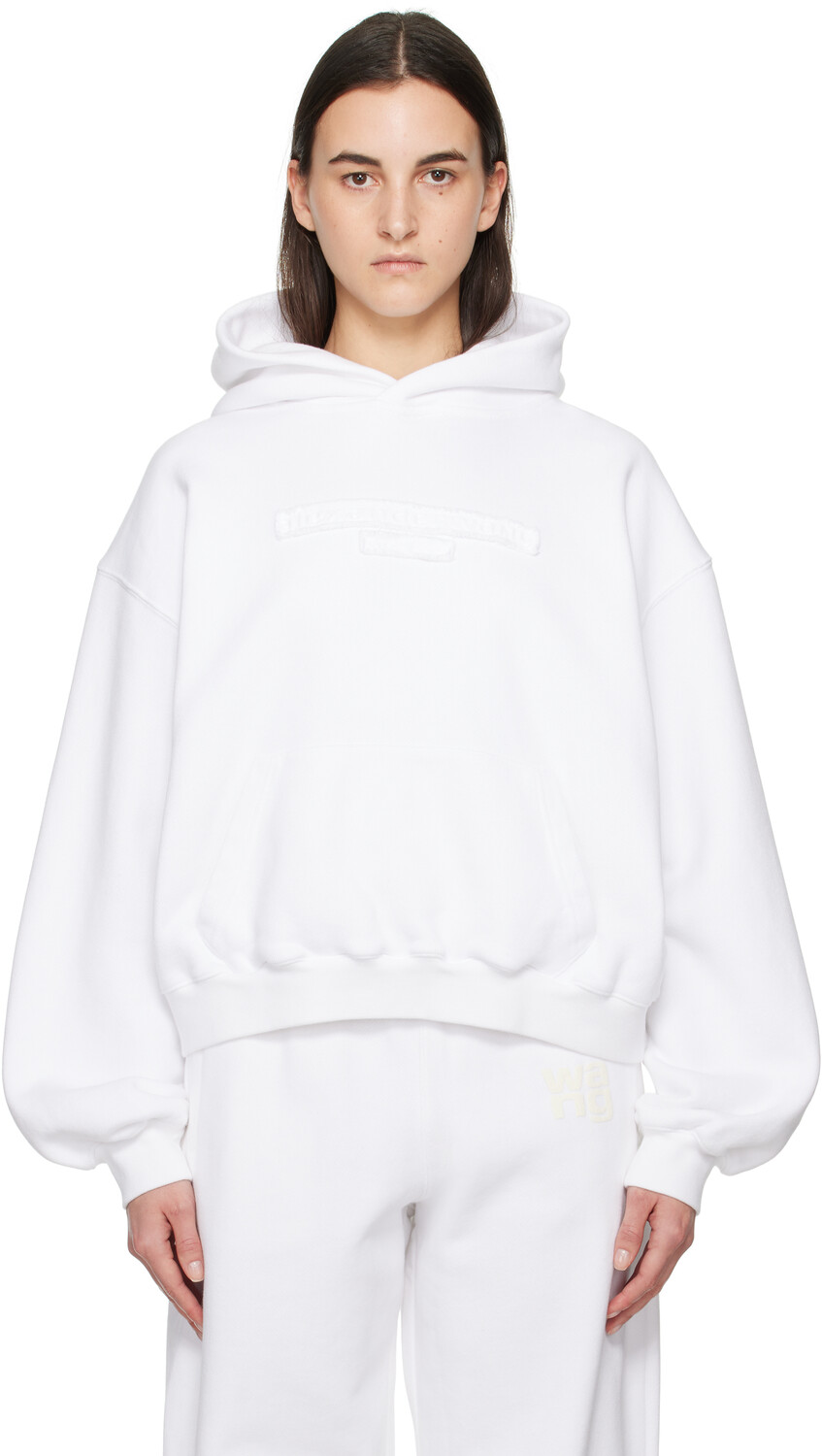 

Толстовка с логотипом большого размера Alexander Wang, белый