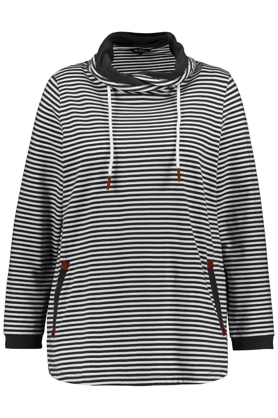 

Свитер Ulla Popken Sweatshirt, черный/белый