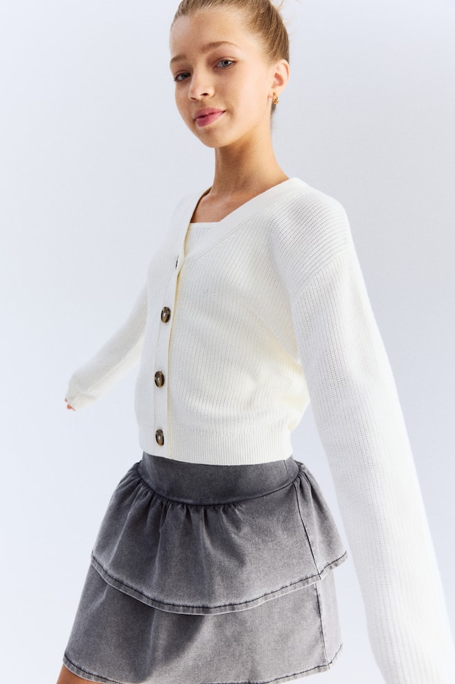 

Кардиган в рубчик H&M, белый