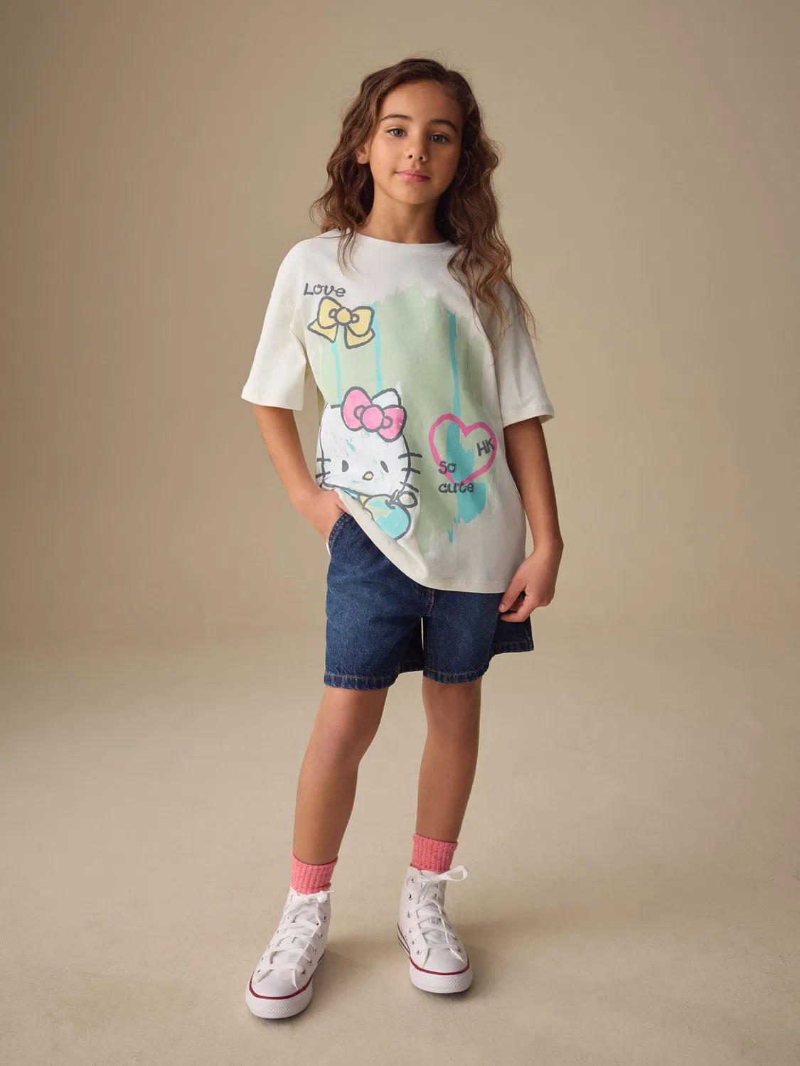 Футболка 'Hello Kitty' Next, Ecru — фото 4