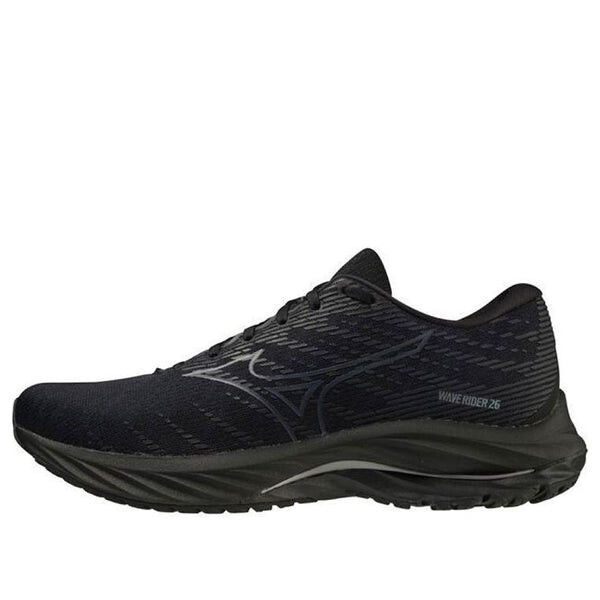 

Кроссовки wave rider 26 super wide 'black dark grey' Mizuno, черный