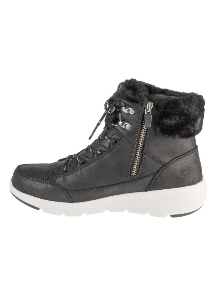 Ботинки женские Skechers On-The-GO Glacial Ultra из искусственного материала зимние, черный — фото 2