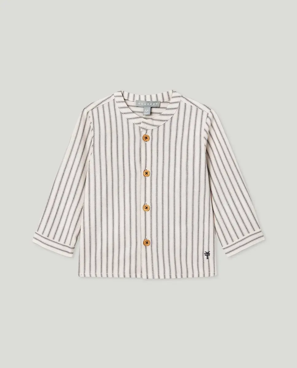 

Рубашка с длинным рукавом и воротником мао в клетку для мальчиков Coconut El Corte Inglés, черный