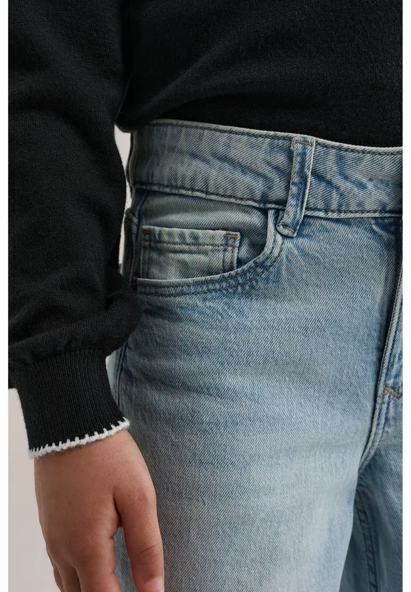 Джинсы свободного кроя бочкообразной формы We Fashion, Light Blue — фото 3