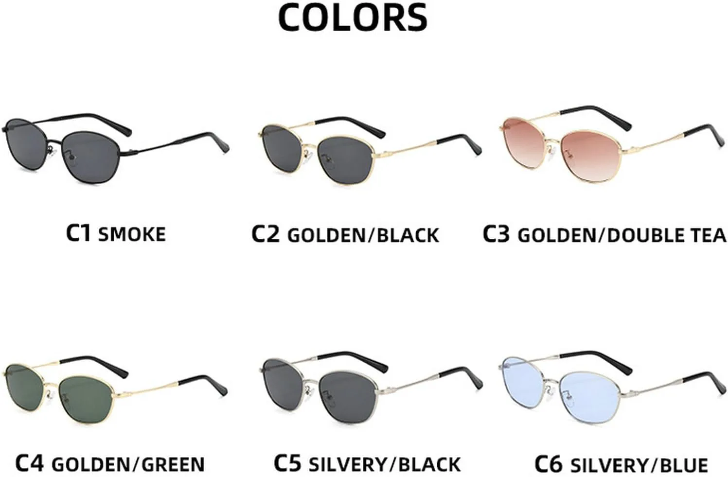 

Ретро-солнцезащитные очки «кошачий глаз» для мужчин и женщин в стиле 90-х, маленькая овальная металлическая оправа, защита от ультрафиолета UV400 mincl, Brown