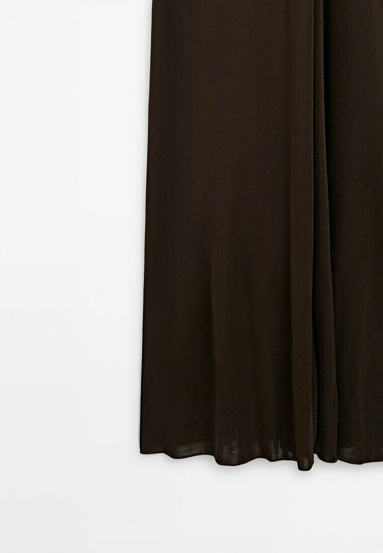 

Длинное платье Long With Straps Massimo Dutti, темно-коричневое