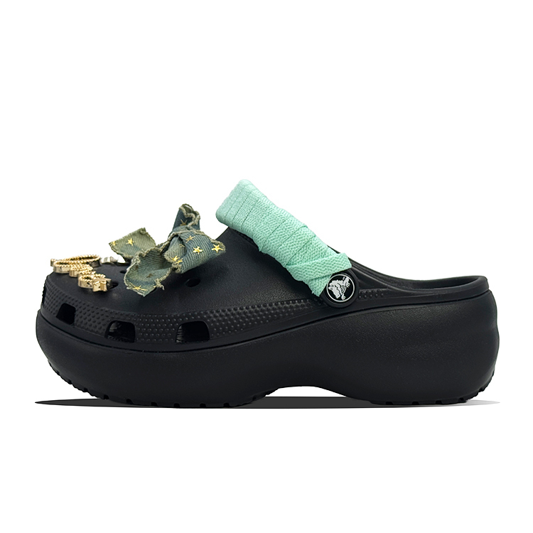 Crocs Классические платформенные клоги женские черные, цвет Black