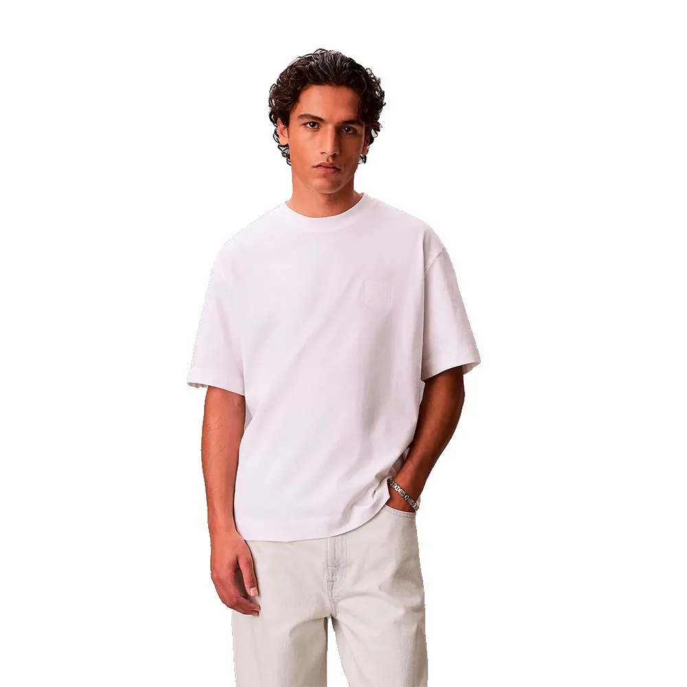 

Футболка с коротким рукавом свободного кроя с эмблемой Calvin Klein, белый