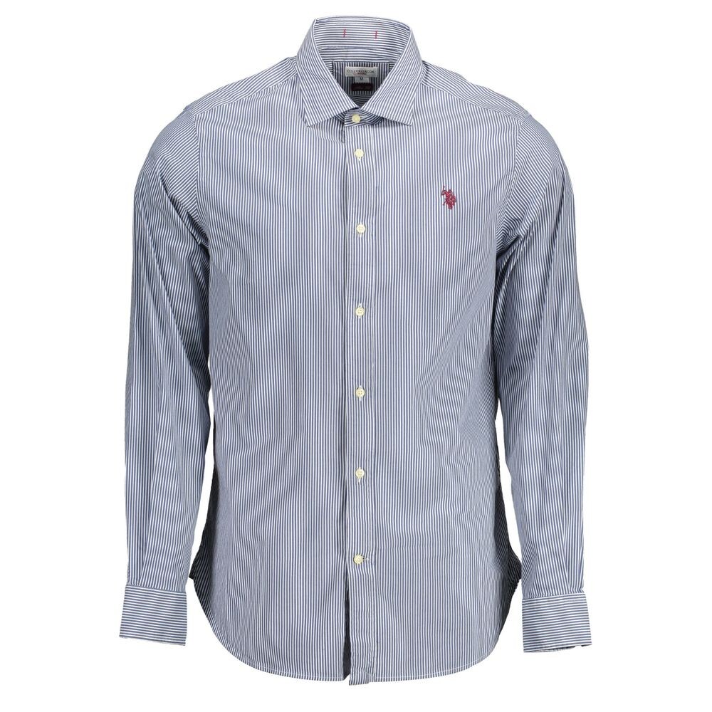 

Синяя хлопковая мужская рубашка U.S. Polo Assn.