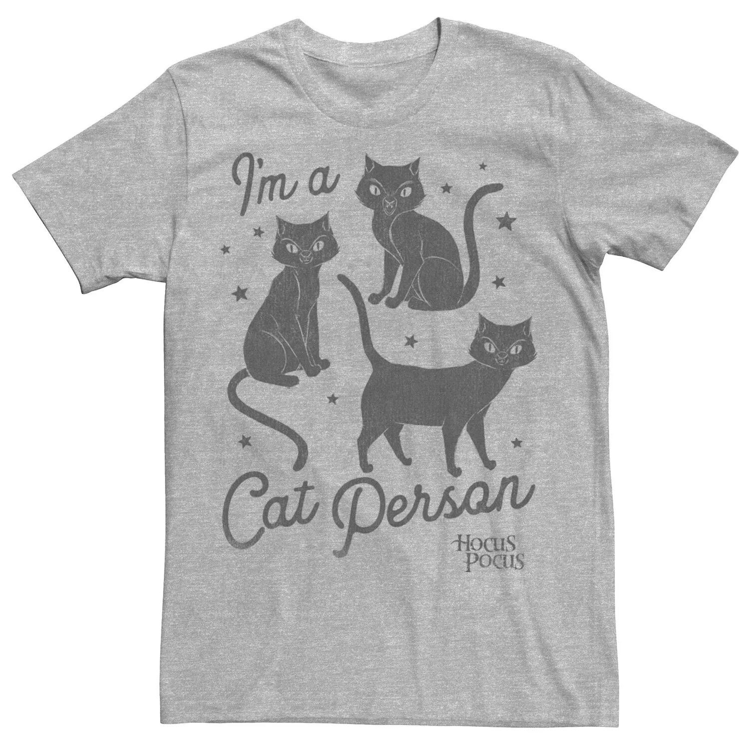 

Мужская футболка с текстом Hocus Pocus Cat Person Licensed Character