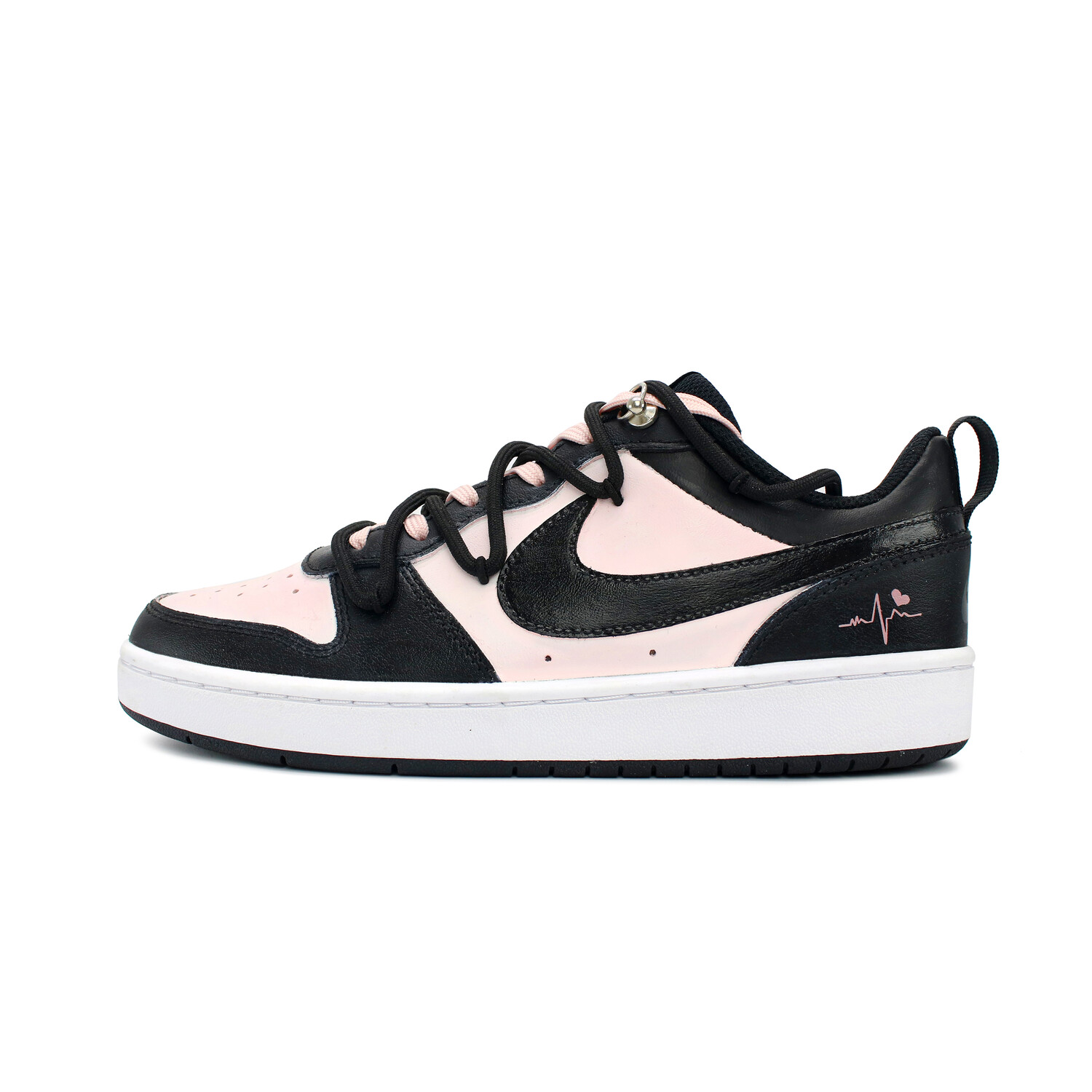 

Кроссовки Nike Court Borough Skateboard Shoes Women's Low-Top Black Pink, черный/розовый