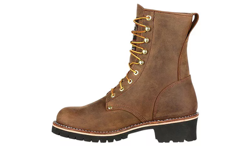 Мужские рабочие ботинки Georgia Boot Logger 400 г, водонепроницаемые, со стальным носком EH Georgia Boots, коричневый — фото 4