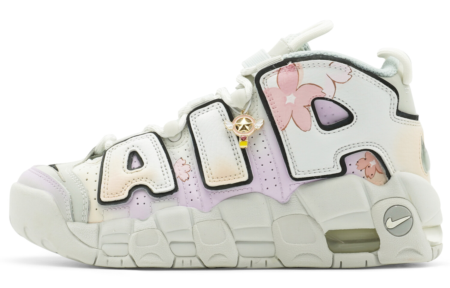 

Кроссовки Nike Air More Uptempo Vintage Basketball Shoes Women's Mid-top Yellow, цвет Peach