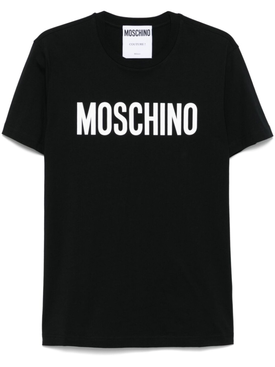 

Футболка с принтом логотипа Moschino, черный