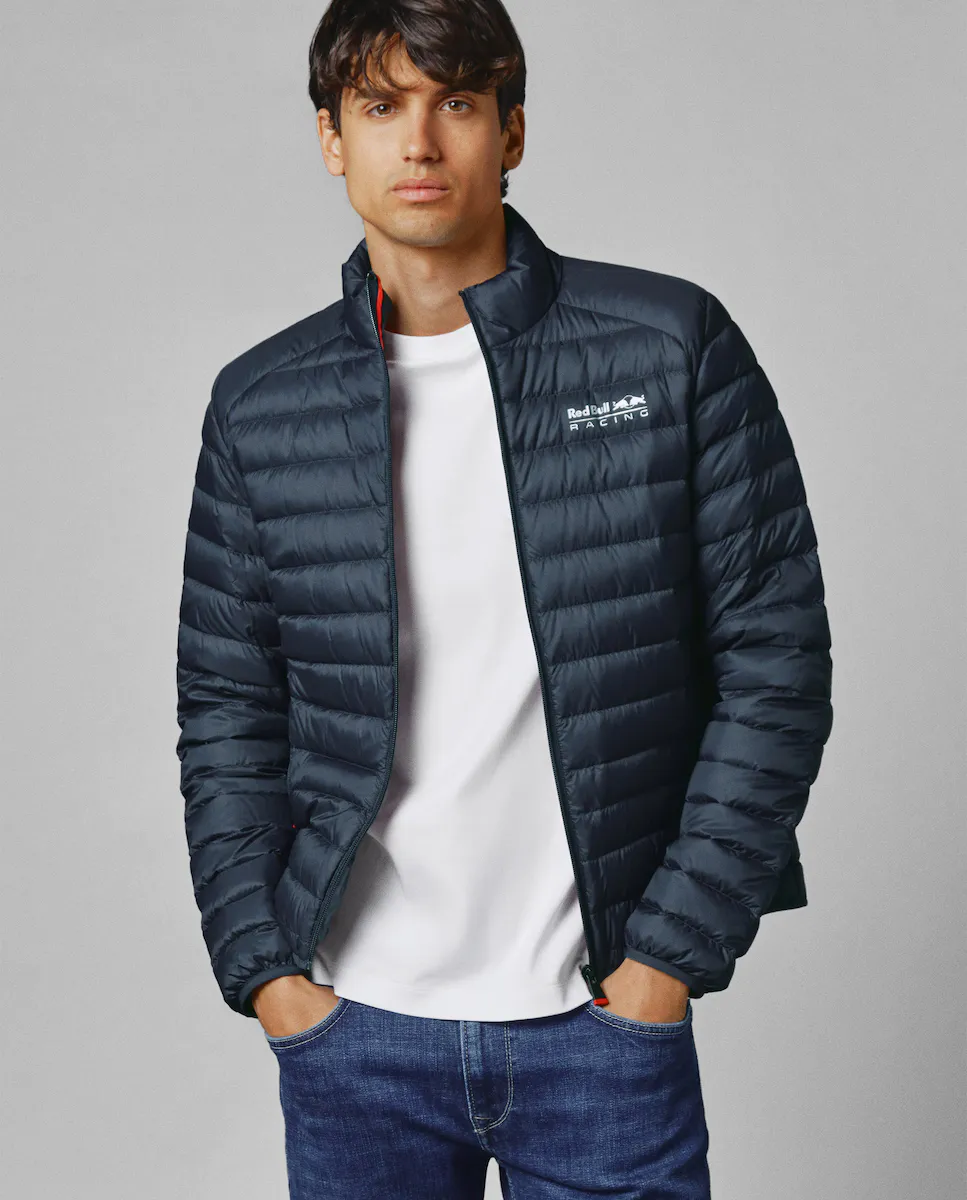 

Утепленный пуховик унисекс с принтом логотипа Pepe Jeans, темно-синий