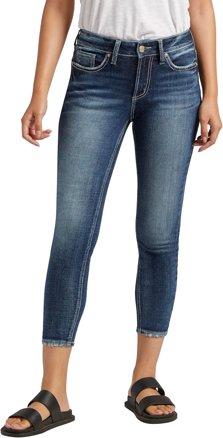 

Silver Jeans Co. Женские джинсы Suki Mid Rise Curvy Fit Skinny Crop