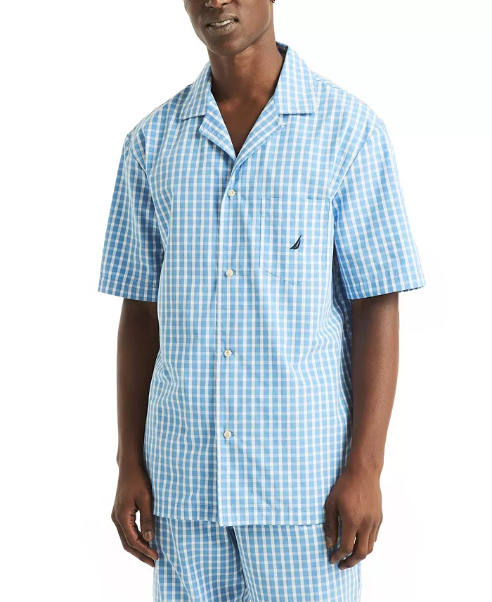 

Мужская пижамная рубашка Crafted Plaid Camp Sleep Nautica, синий