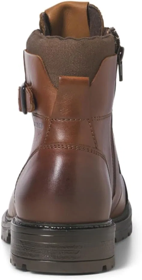 Мужские кожаные ботинки JACK & JONES Jfwdexter на шнуровке до щиколотки, Brown Stone — фото 4