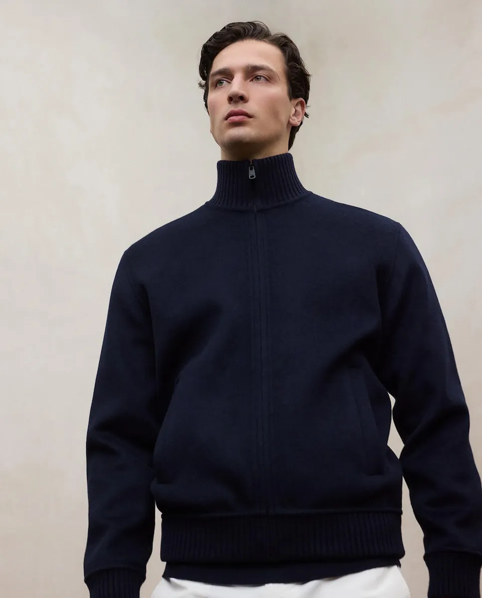 

Мужская куртка с застежкой-молнией и высоким воротником Ecoalf, синий