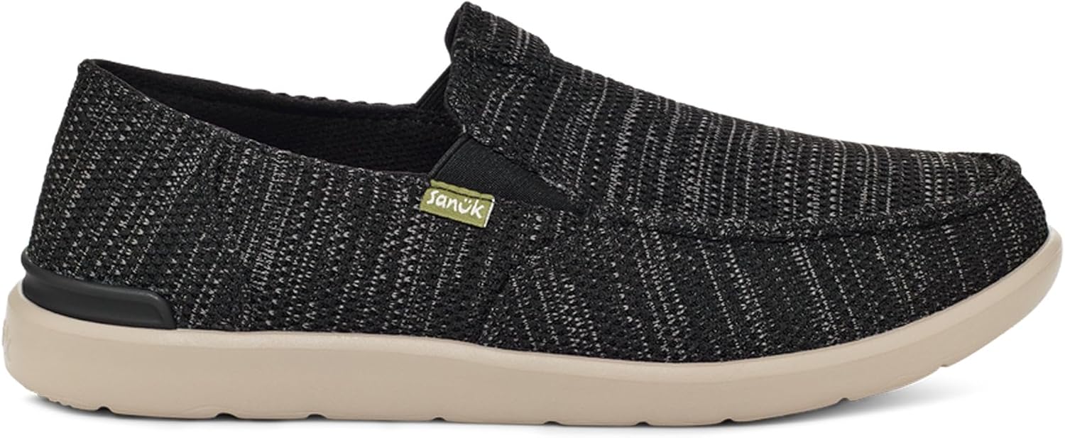 Мужские лоферы Sanuk Tripper Lite 2 Sl Mesh, черный — фото 3