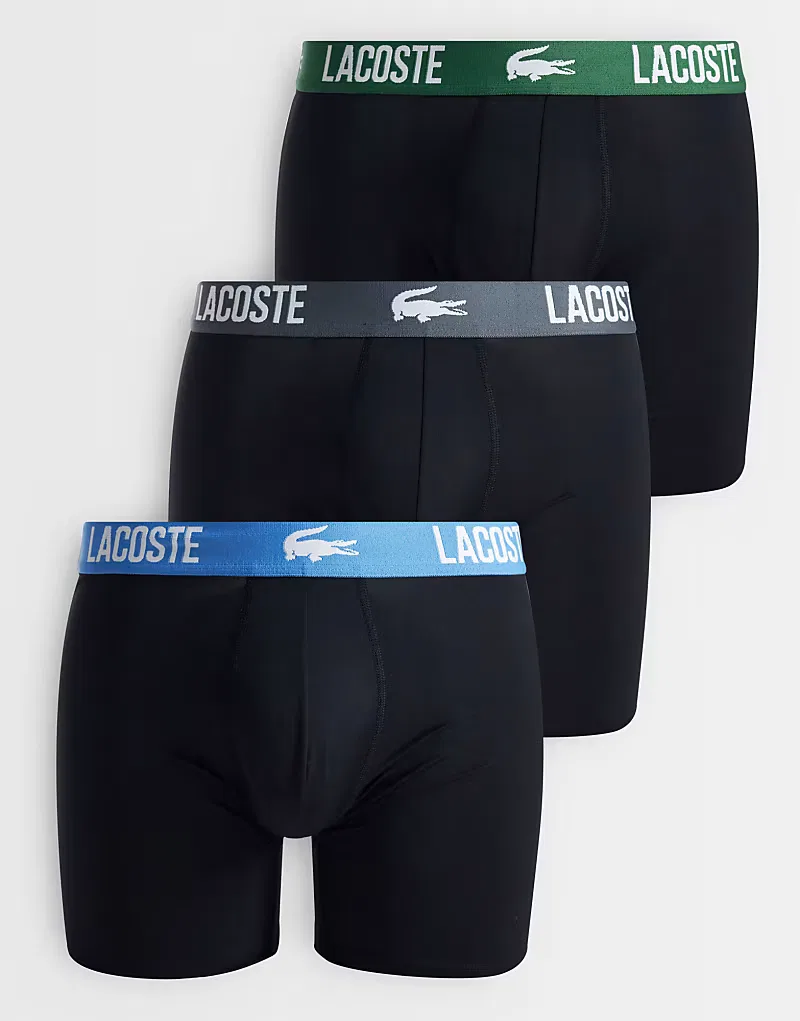 Комплект из 3 боксеров Lacoste, черный