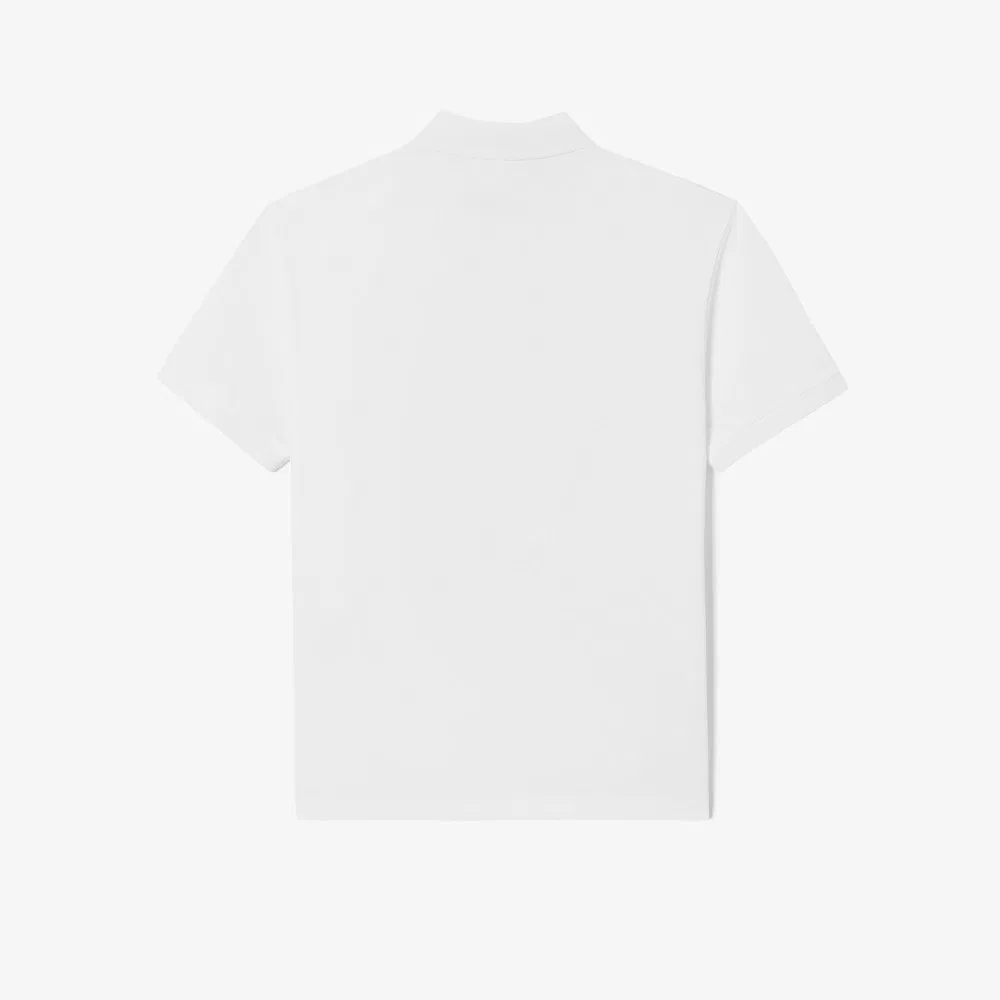 Мужская базовая футболка-поло French Regular Fit белого цвета от Lacoste — фото 3