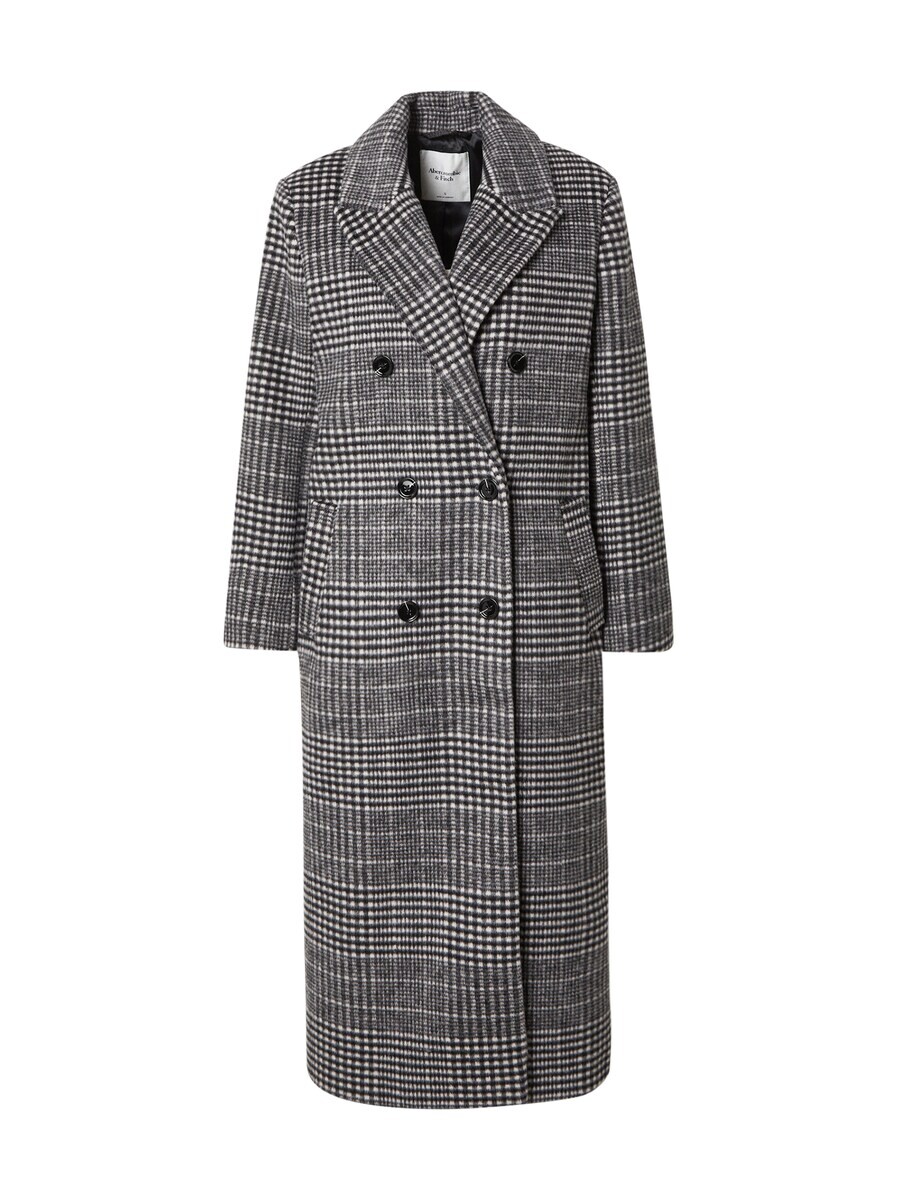 

Шерстяное пальто Abercrombie & Fitch Between-Seasons Coat, черный