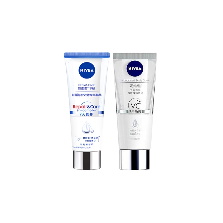 

Набор лосьонов для тела Silky And Radiant с ароматическим эффектом, 200 мл + 200 мл Nivea, two-piece set d: soothing and repairing 200ml+brightening 200ml