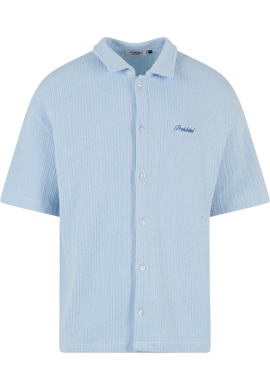 

Рубашка на пуговицах Comfort fit Prohibited, светло-синий/темно-синий