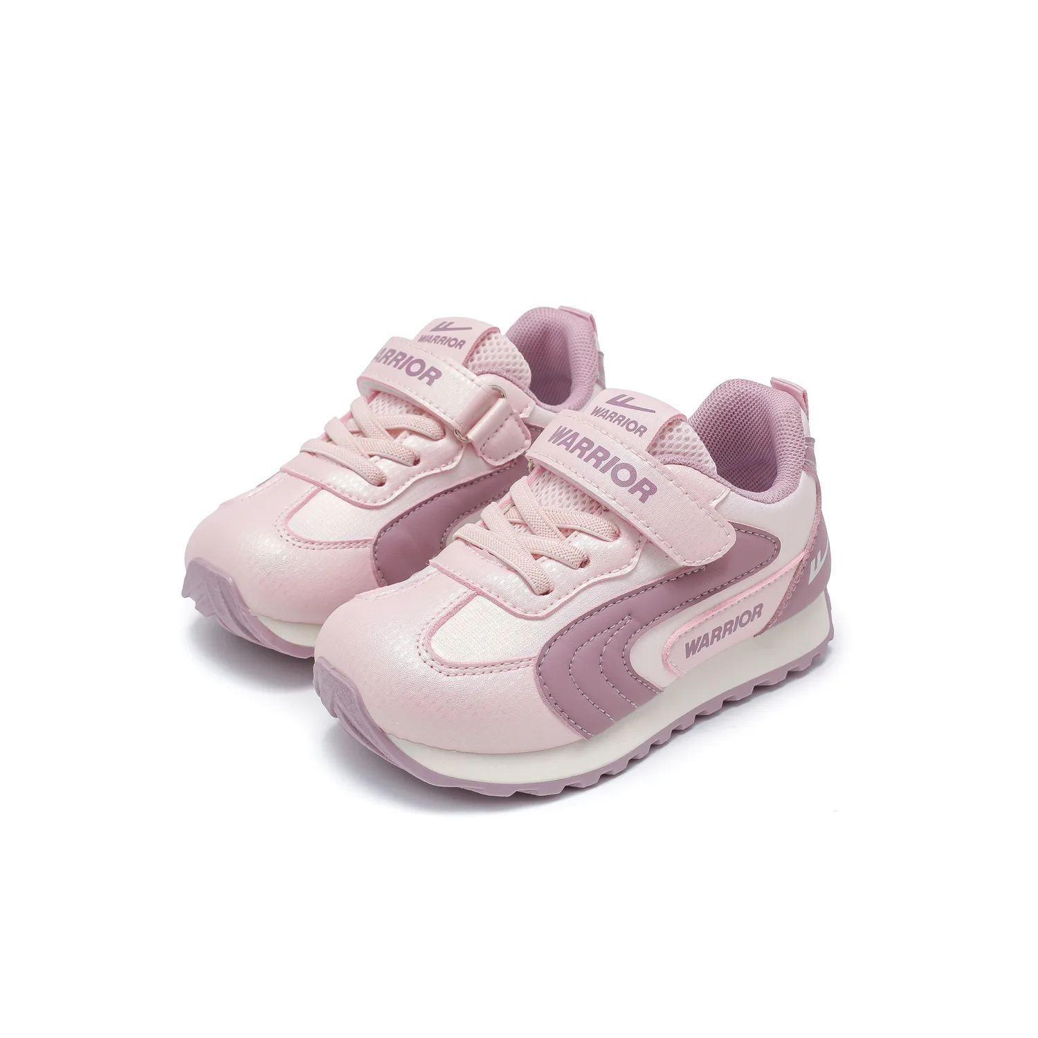 Детские кроссовки для бега mid top из искусственной кожи с амортизацией и износостойкой подошвой WARRIOR, Pink/Taro Purple — фото 3
