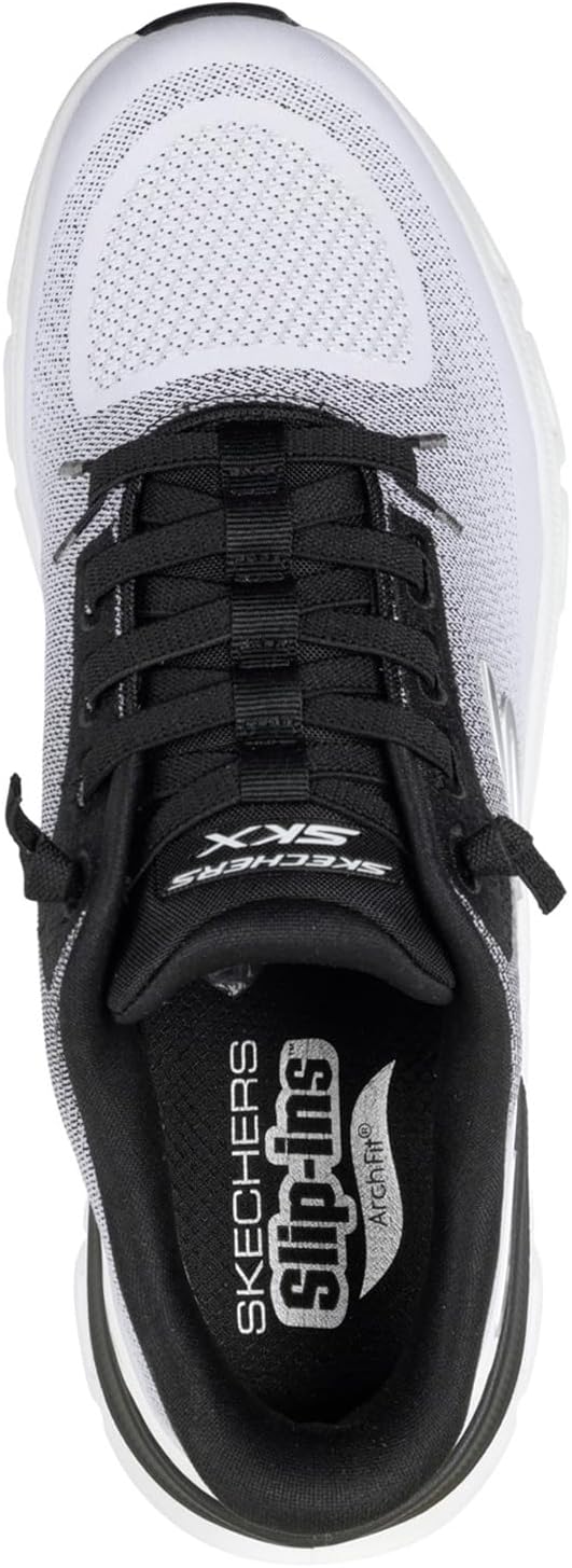 Мужские кроссовки Skechers Arch Fit Glide-Step Pro с удобной вставкой и легким надеванием, белый/черный — фото 4