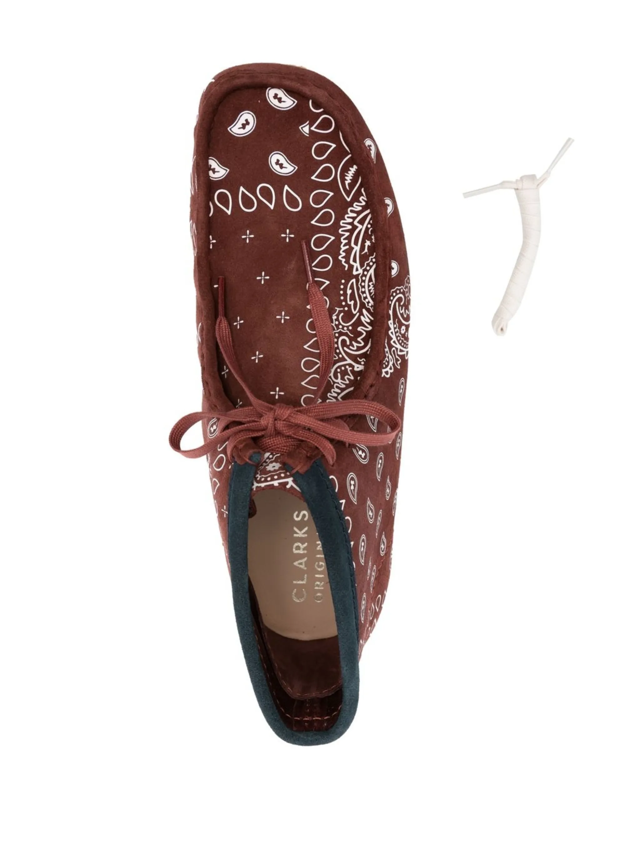 Ботинки на шнуровке с принтом пейсли Clarks Originals, коричневый — фото 4