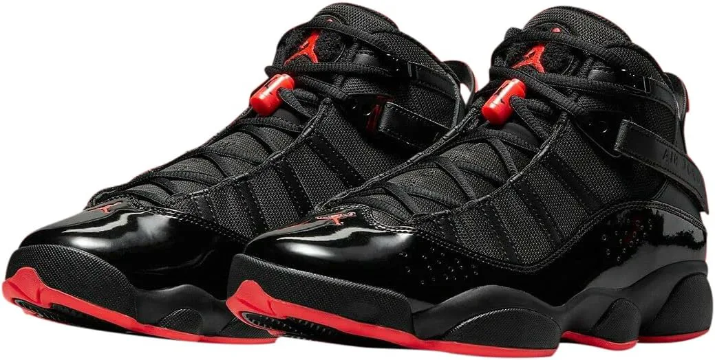 Мужские кроссовки Nike Air Jordan 6 Rings, черный/красный — фото 3