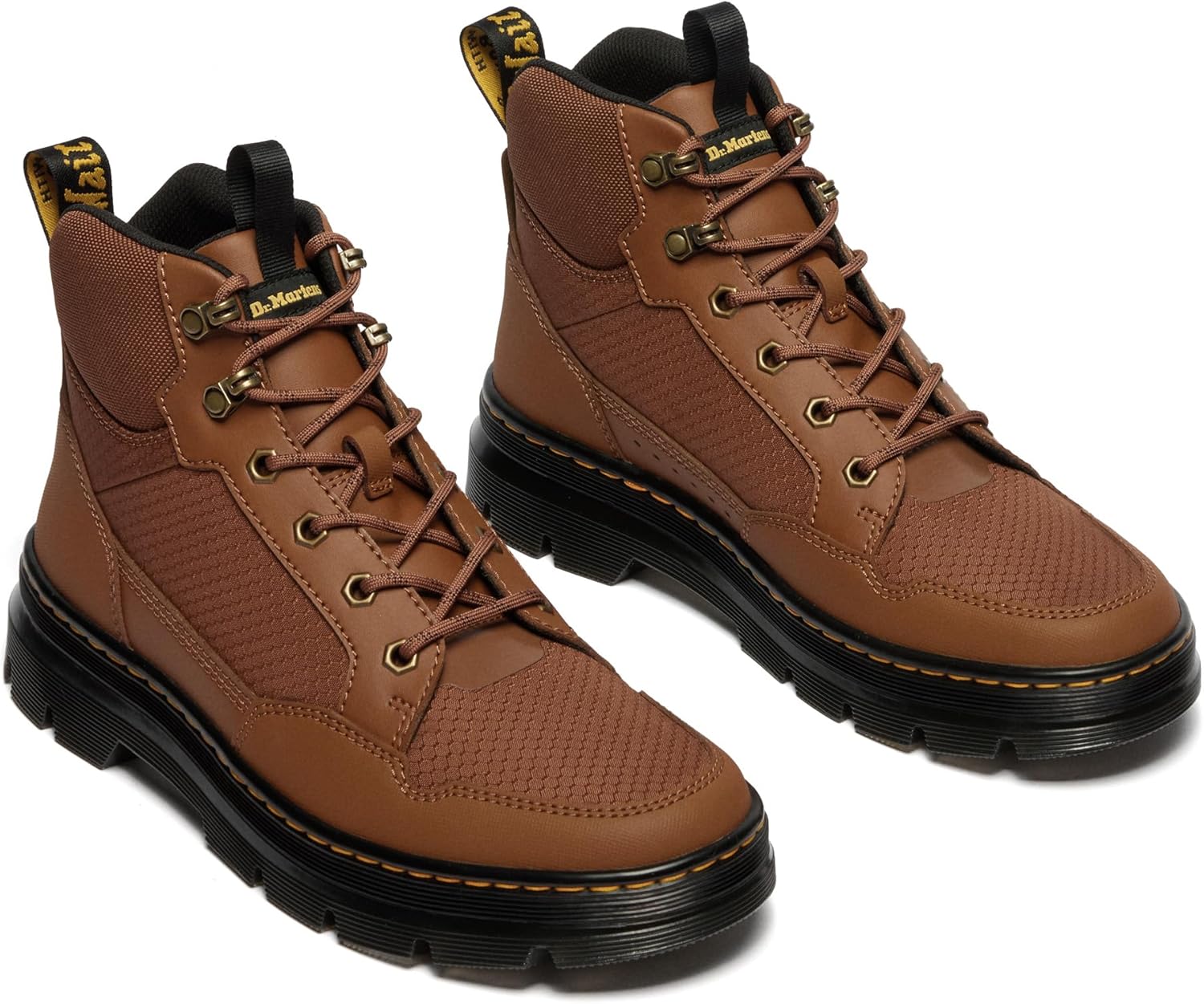 Ботинки Dr. Martens Unisex-Adult Rakim Combat, Sepia Brown Recycled Hex Canvas+Ajax — фото 2