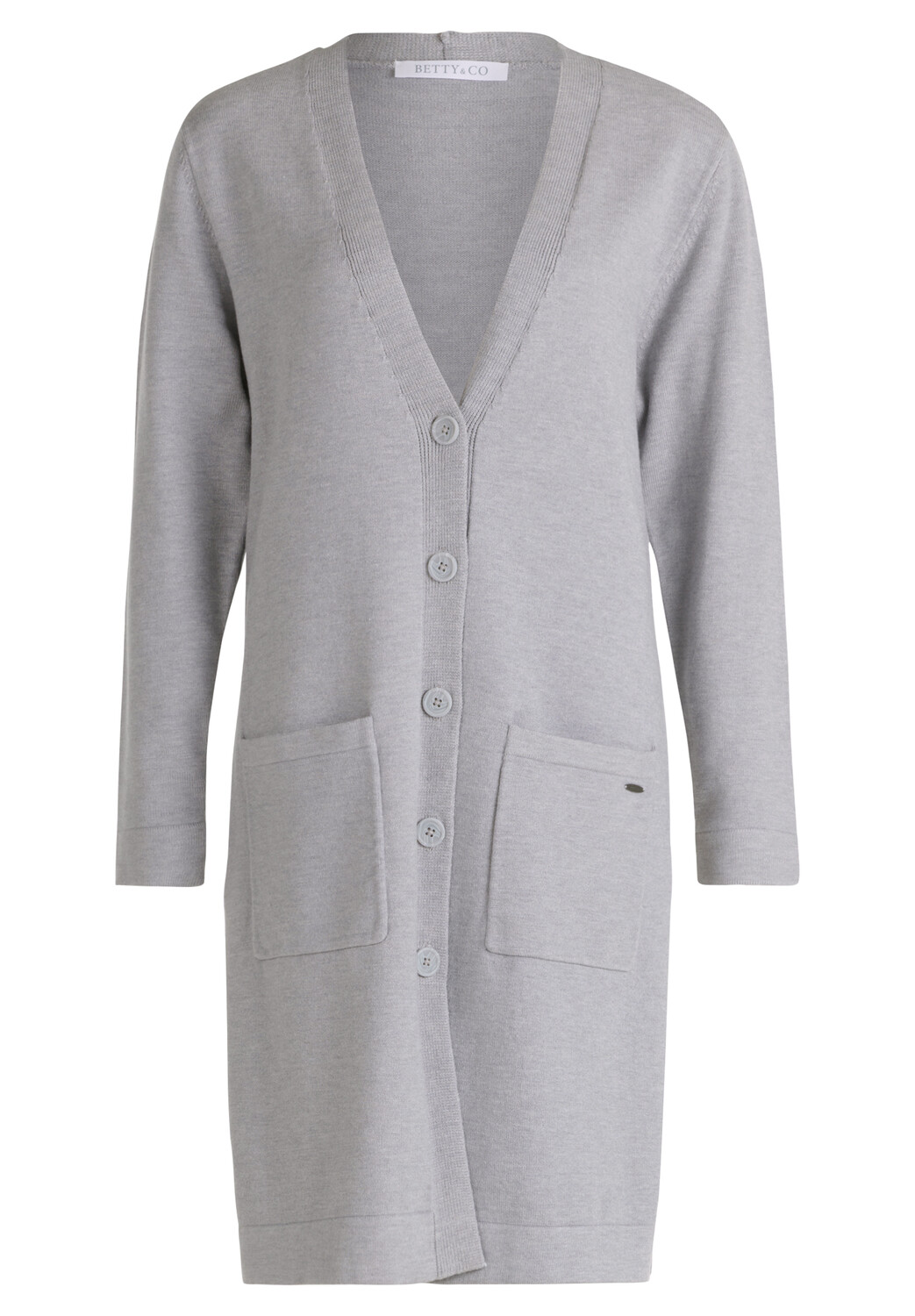 

Кардиган BETTY & CO Longstrickjacke mit Knopfleiste, цвет Light Silver Melange