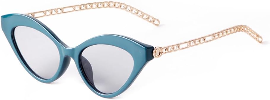 

Винтажные модные солнцезащитные очки «кошачий глаз» для женщин, роскошные ретро-очки с синими линзами, женские солнцезащитные очки без цепочки TYUVIVO, C3 Light Gray Lens